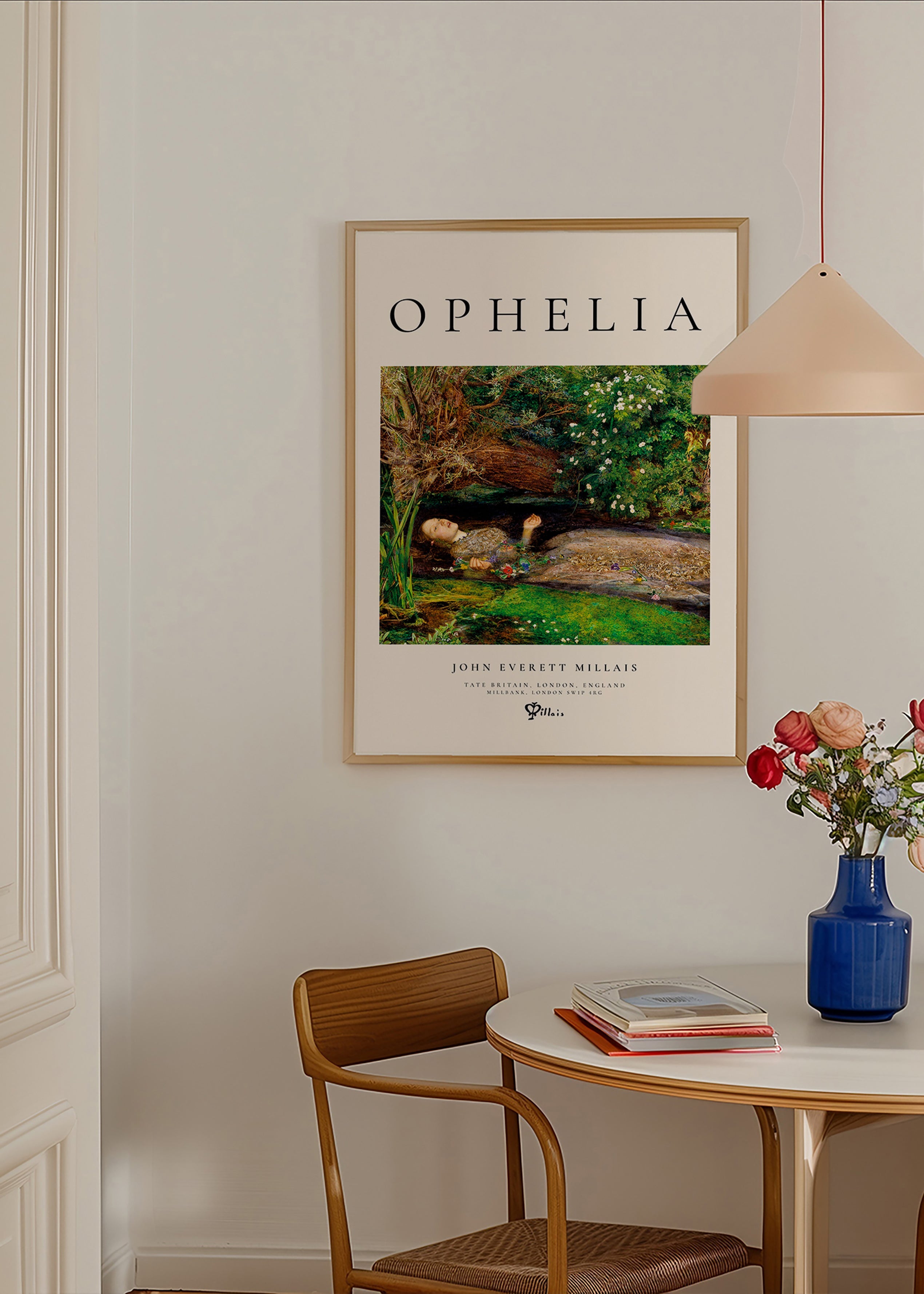 Botanický plakát Ophelia u potoka