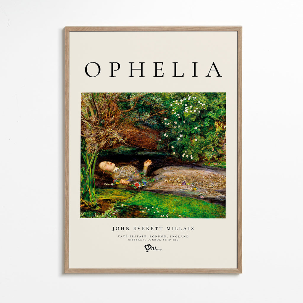 Botanický plakát Ophelia u potoka