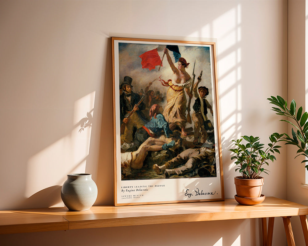 Vintage tisk ženy s tříbarevnou vlajkou