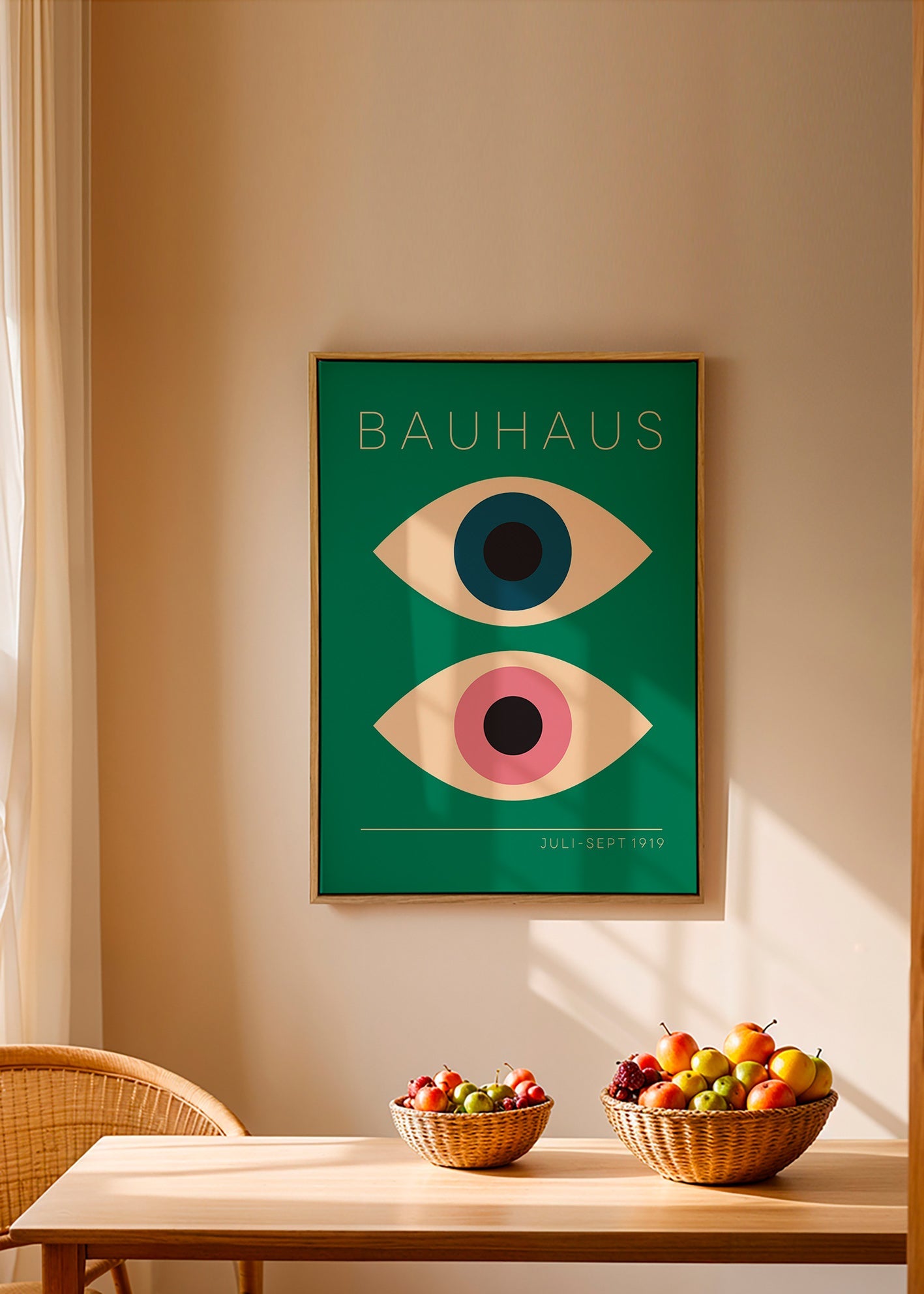 Geometrický obraz Bauhaus dvojitá oka