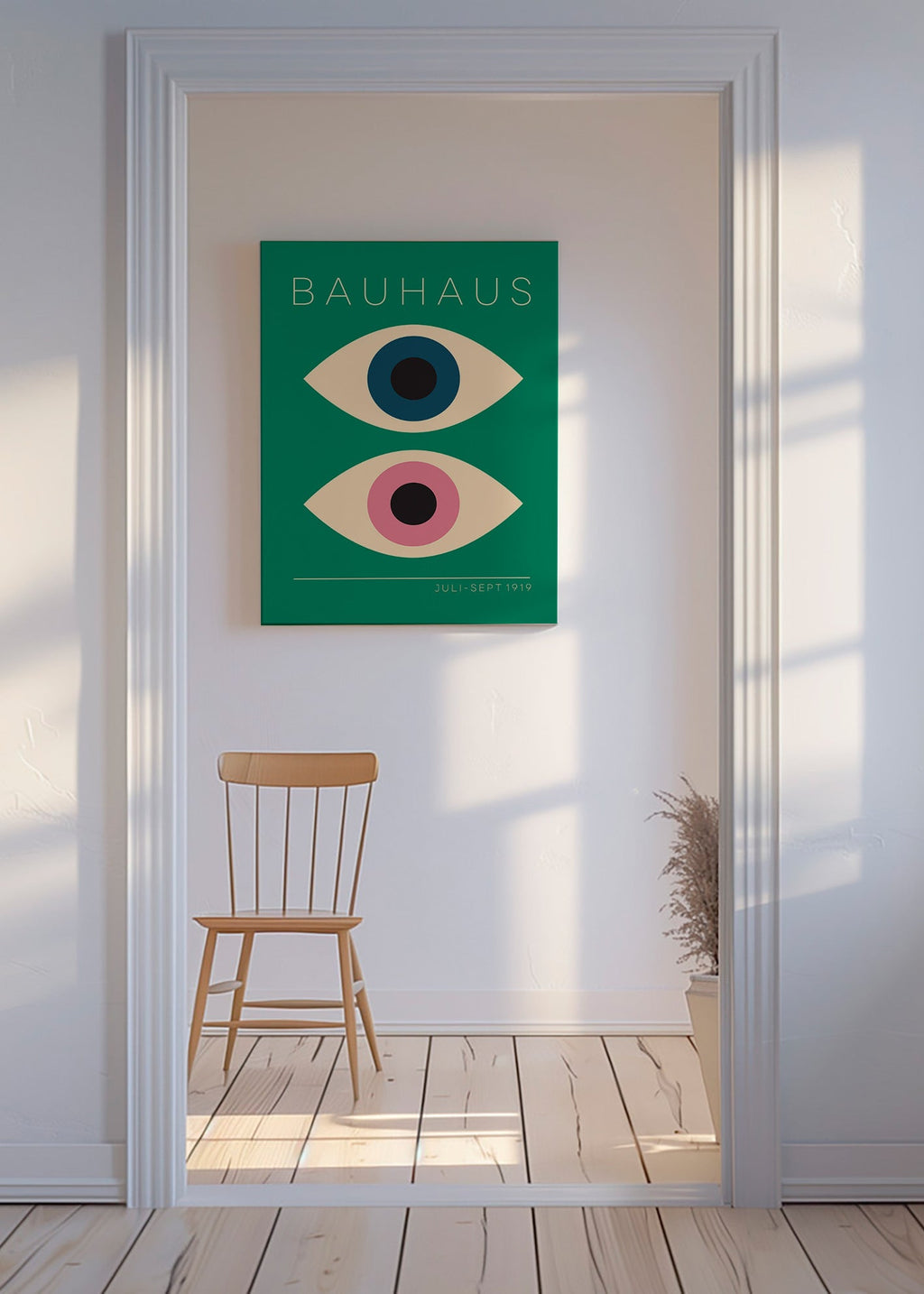 Geometrický obraz Bauhaus dvojitá oka