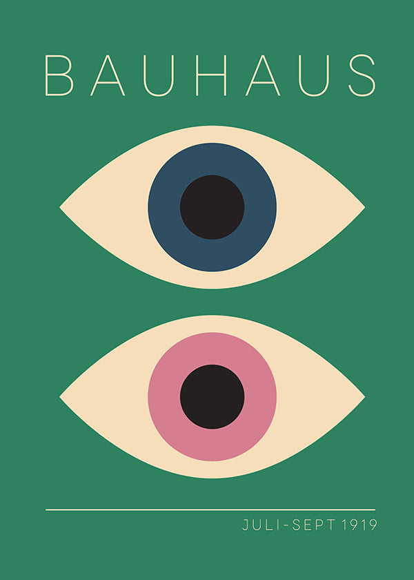 Geometrický obraz Bauhaus dvojitá oka