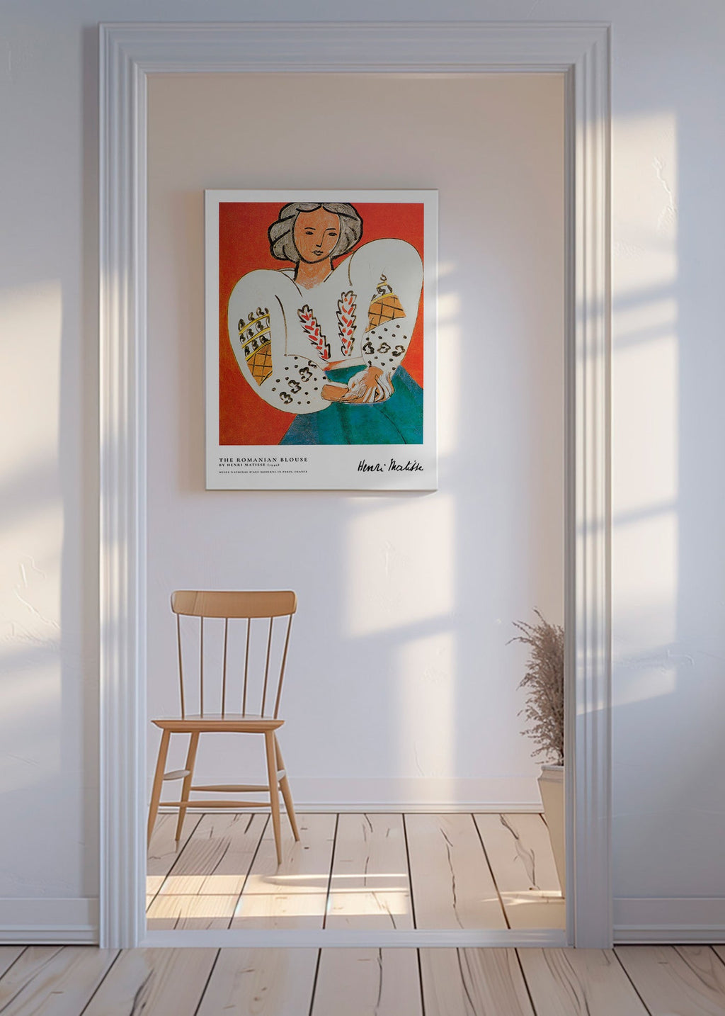 Ilustrace rumunské blůzy s výrazným tahem
