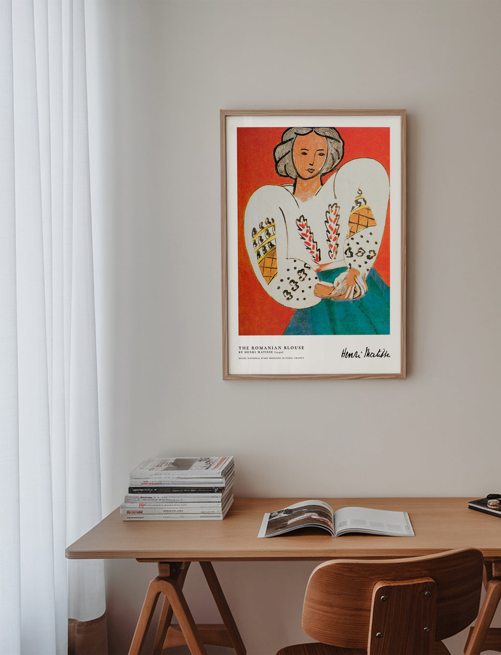 Ilustrace rumunské blůzy s výrazným tahem