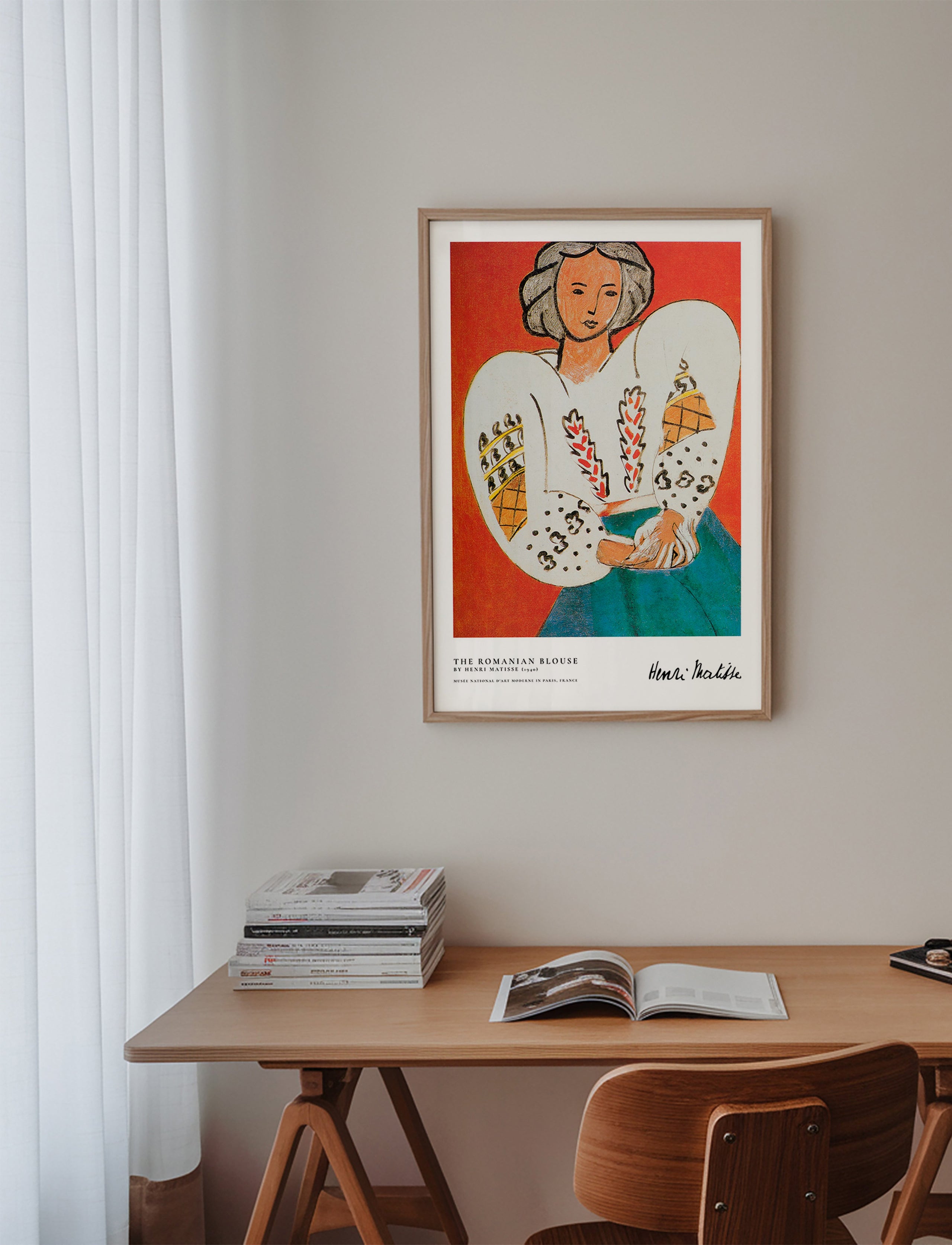 Ilustrace rumunské blůzy s výrazným tahem