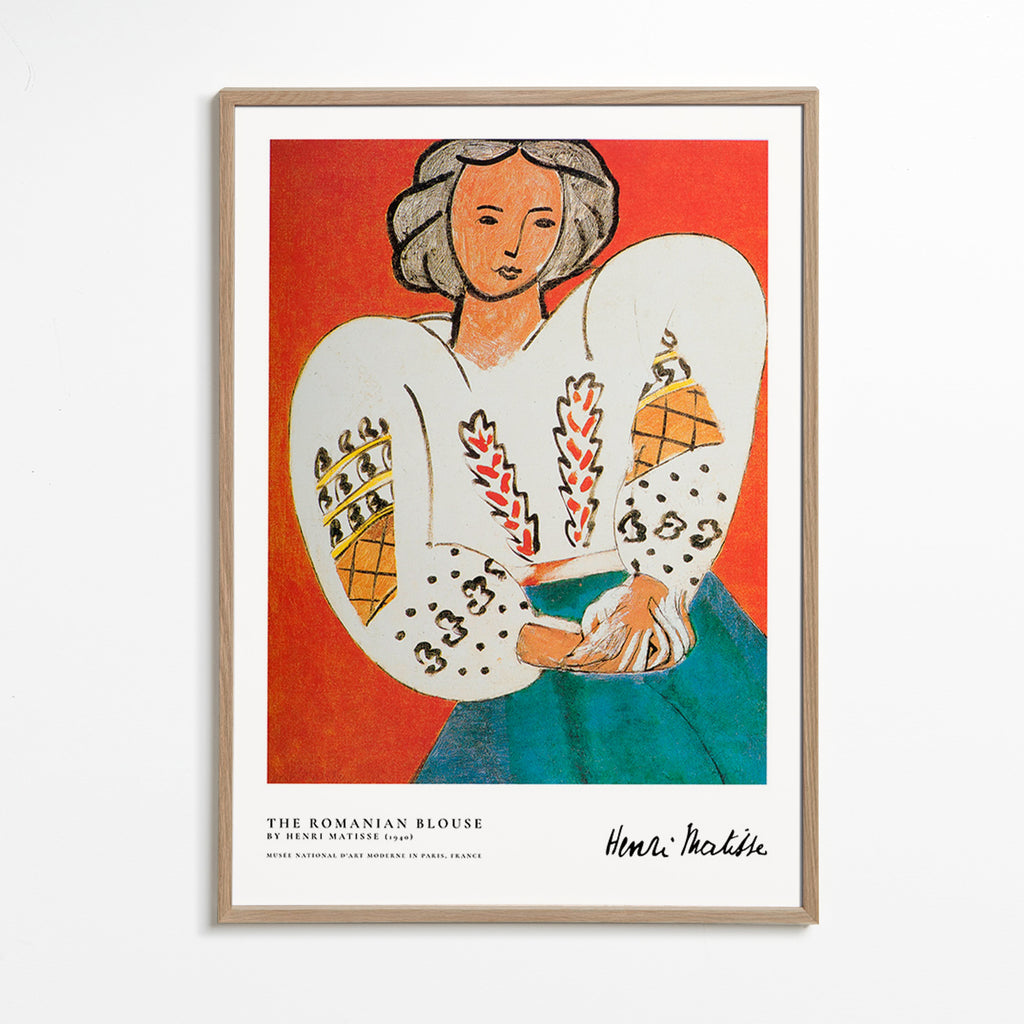 Ilustrace rumunské blůzy s výrazným tahem