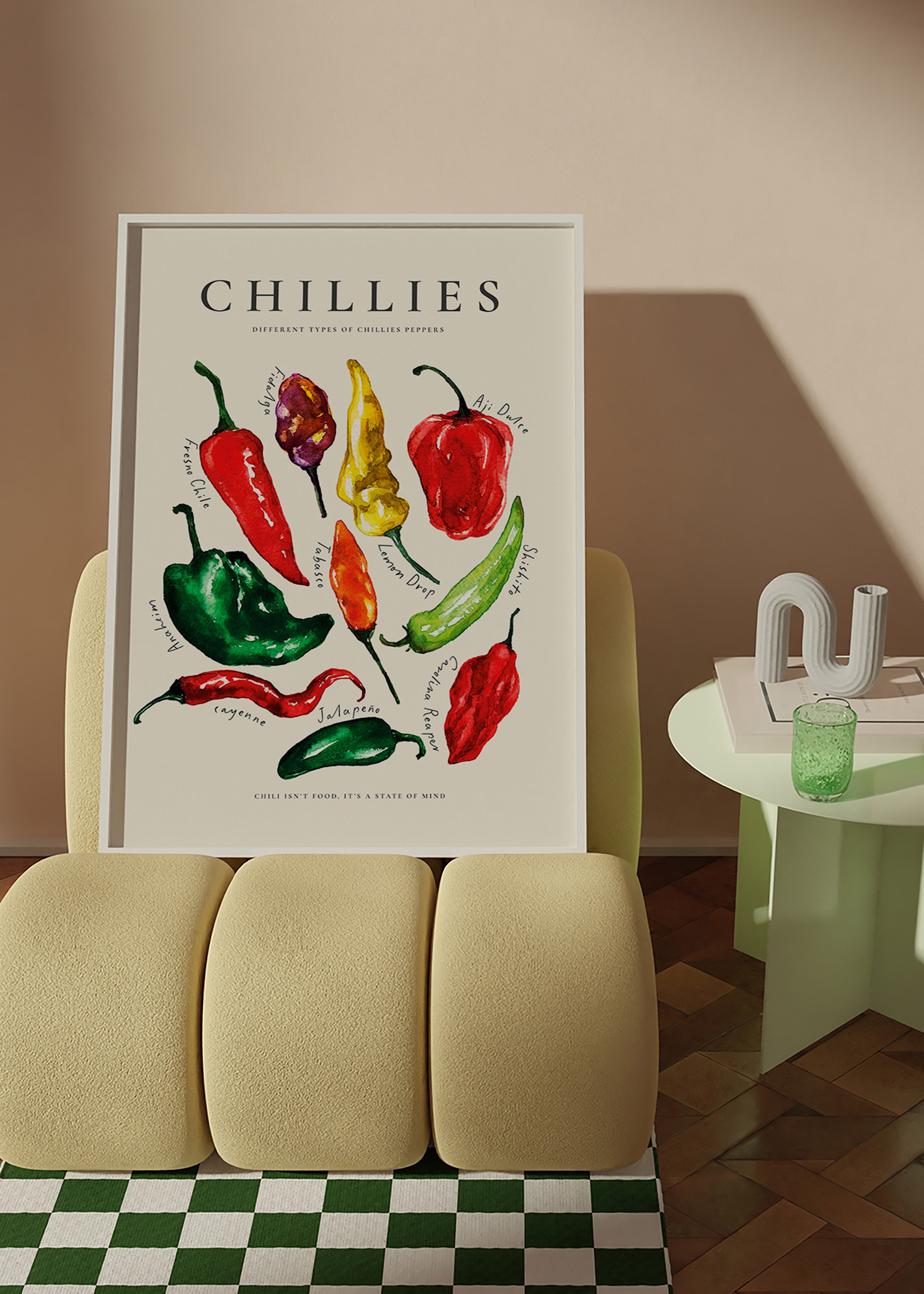 Obraz do kuchyně Chillies akvarel