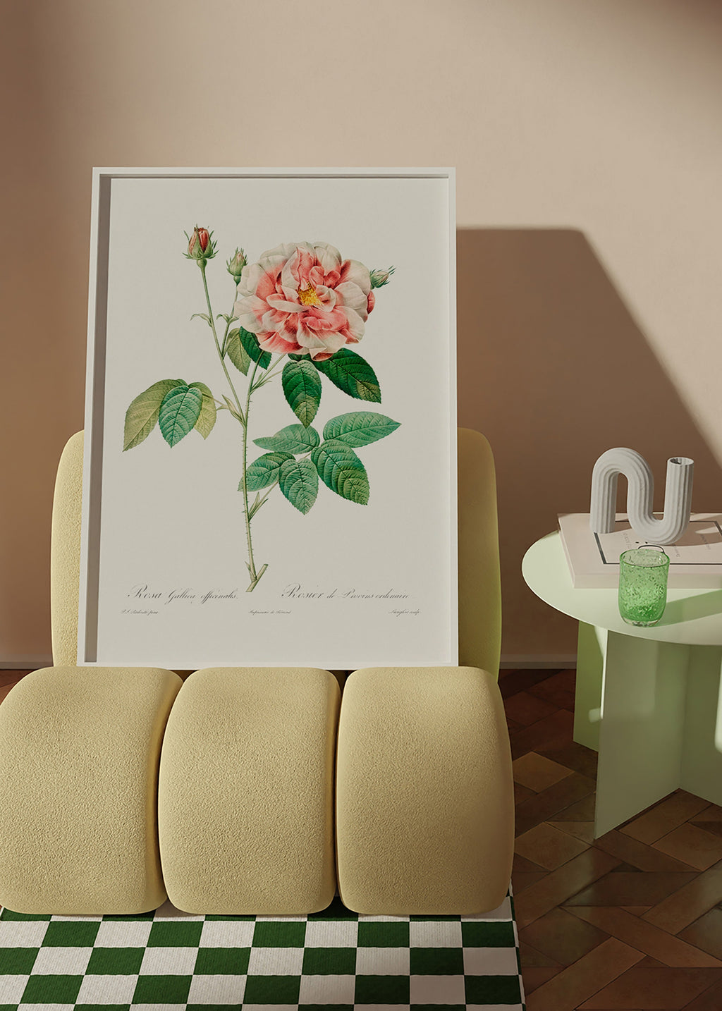Botanický tisk Růže Gallica vědecká deska – Product2