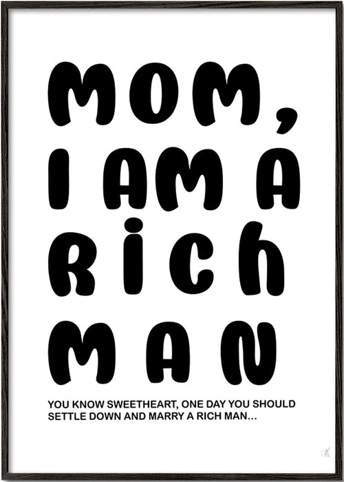 Typografická ilustrace se vtipnou větou – Black Frame