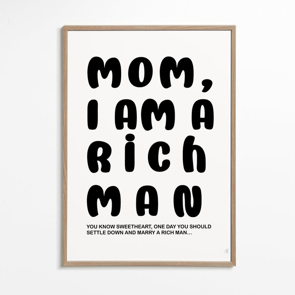 Typografická ilustrace se vtipnou větou – Oak Frame
