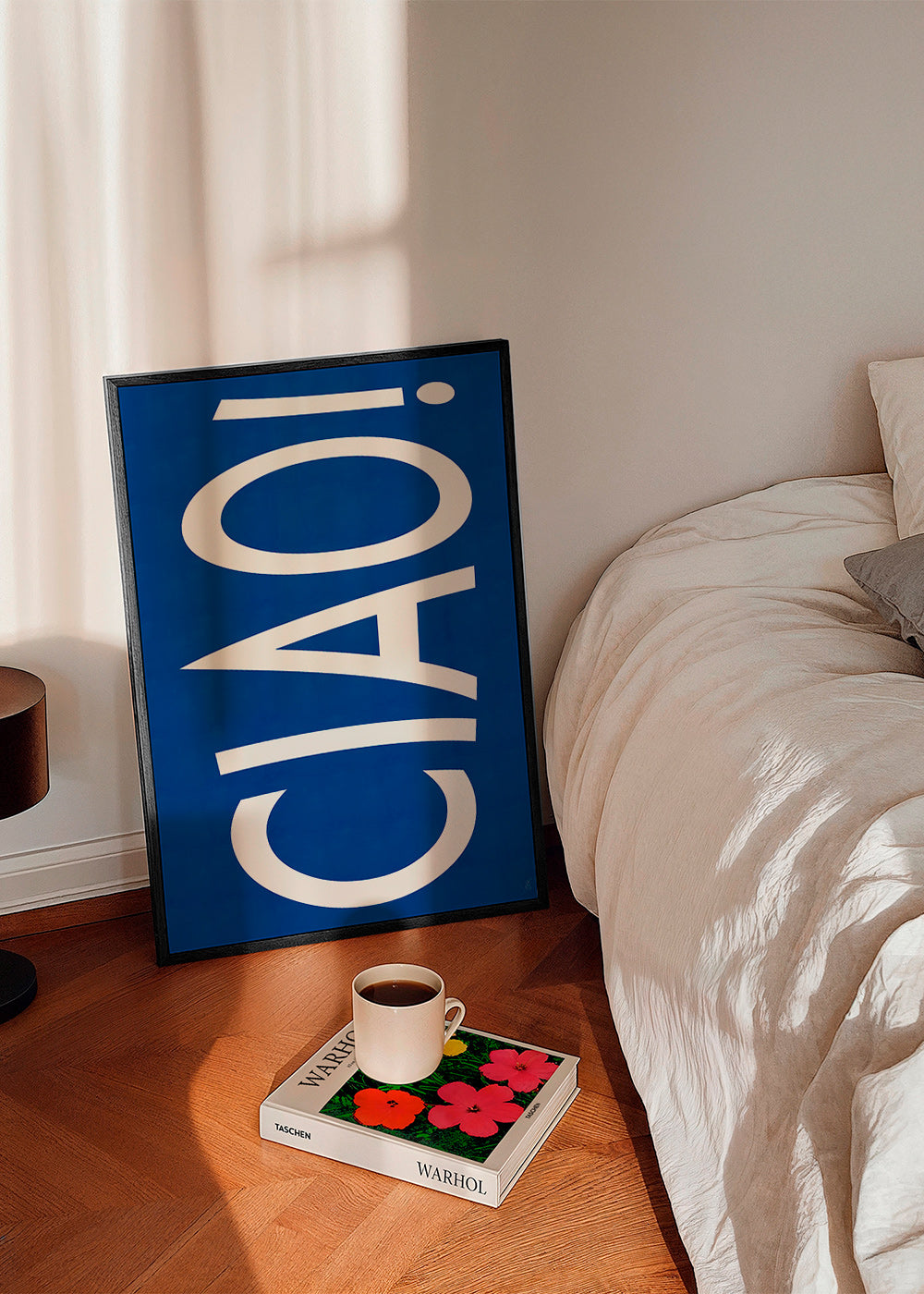 Typografické dílo 'CIAO' v modré – Product2