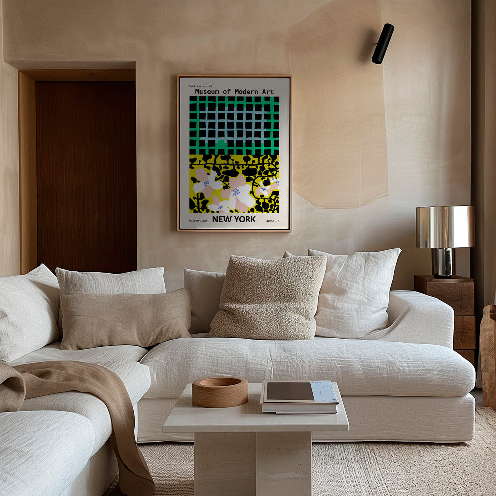 Plakát města: New York typografický s květinovými motivy – Canvas1