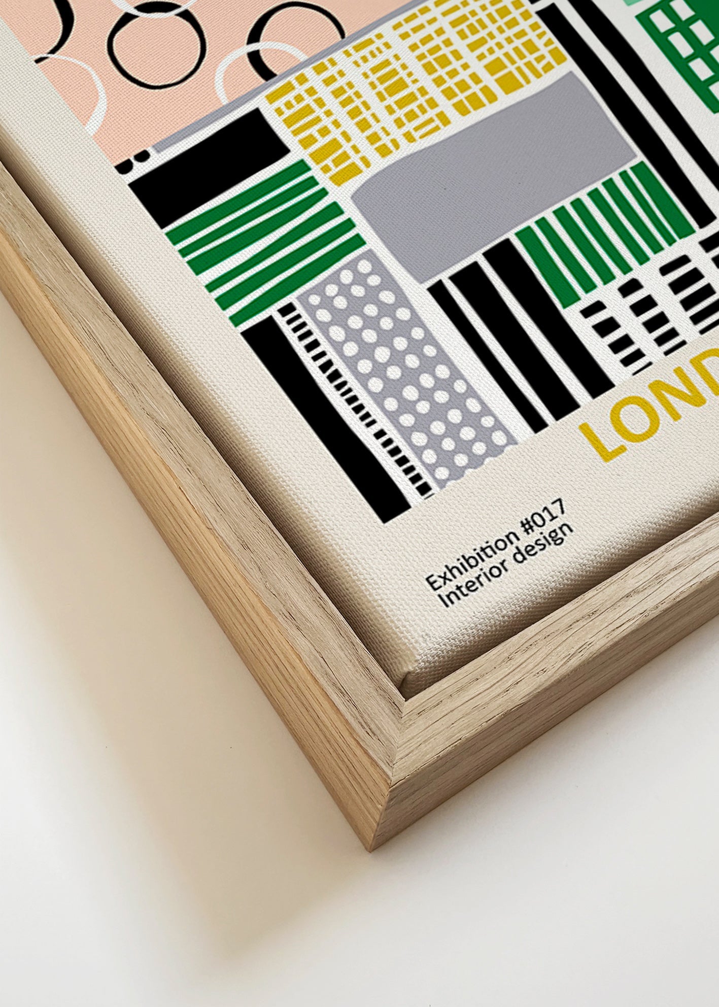 Cestovní plakát s typografickým motivem Londýn – Canvas detail