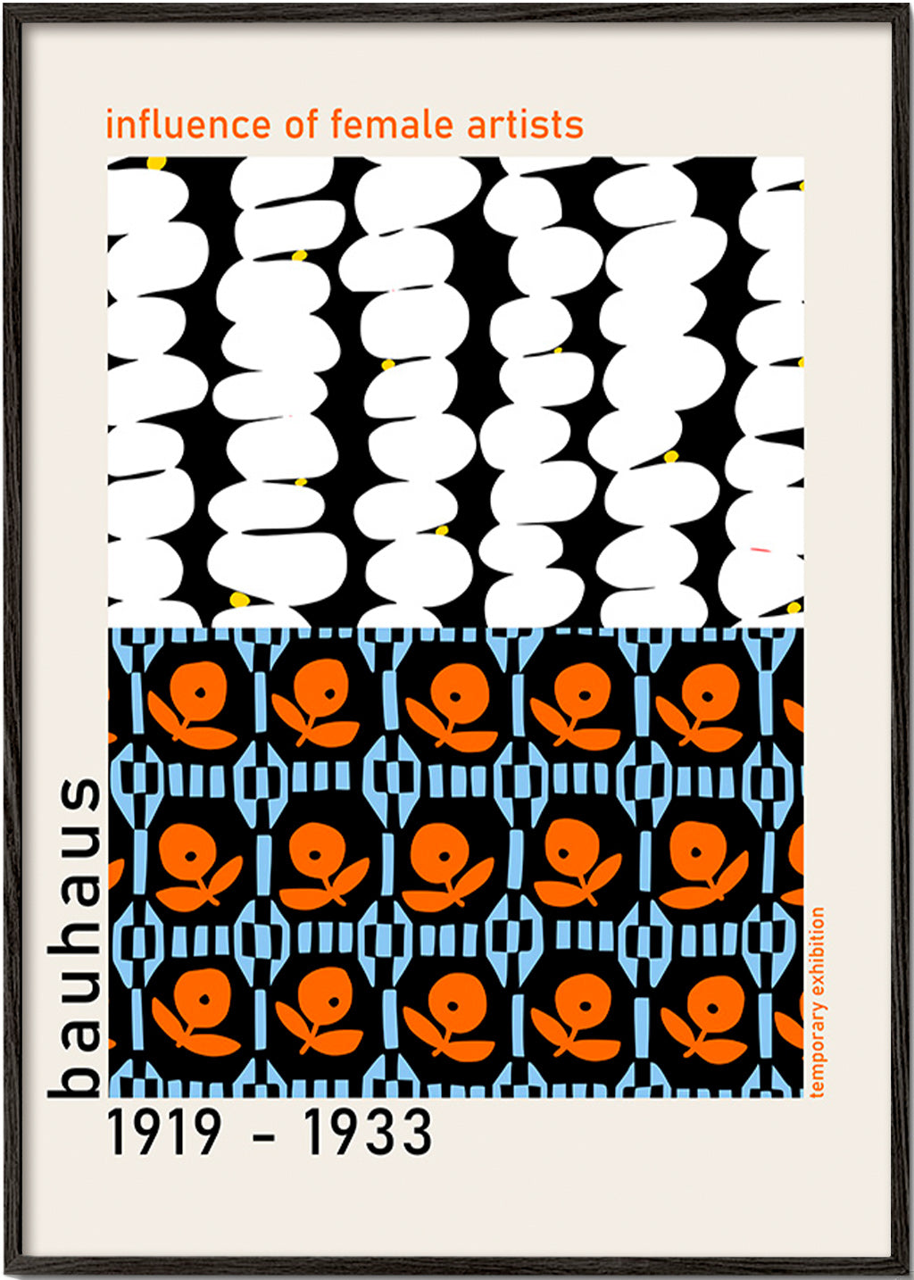 Vintage plakát Bauhaus s geometrickými motivy – Black Frame