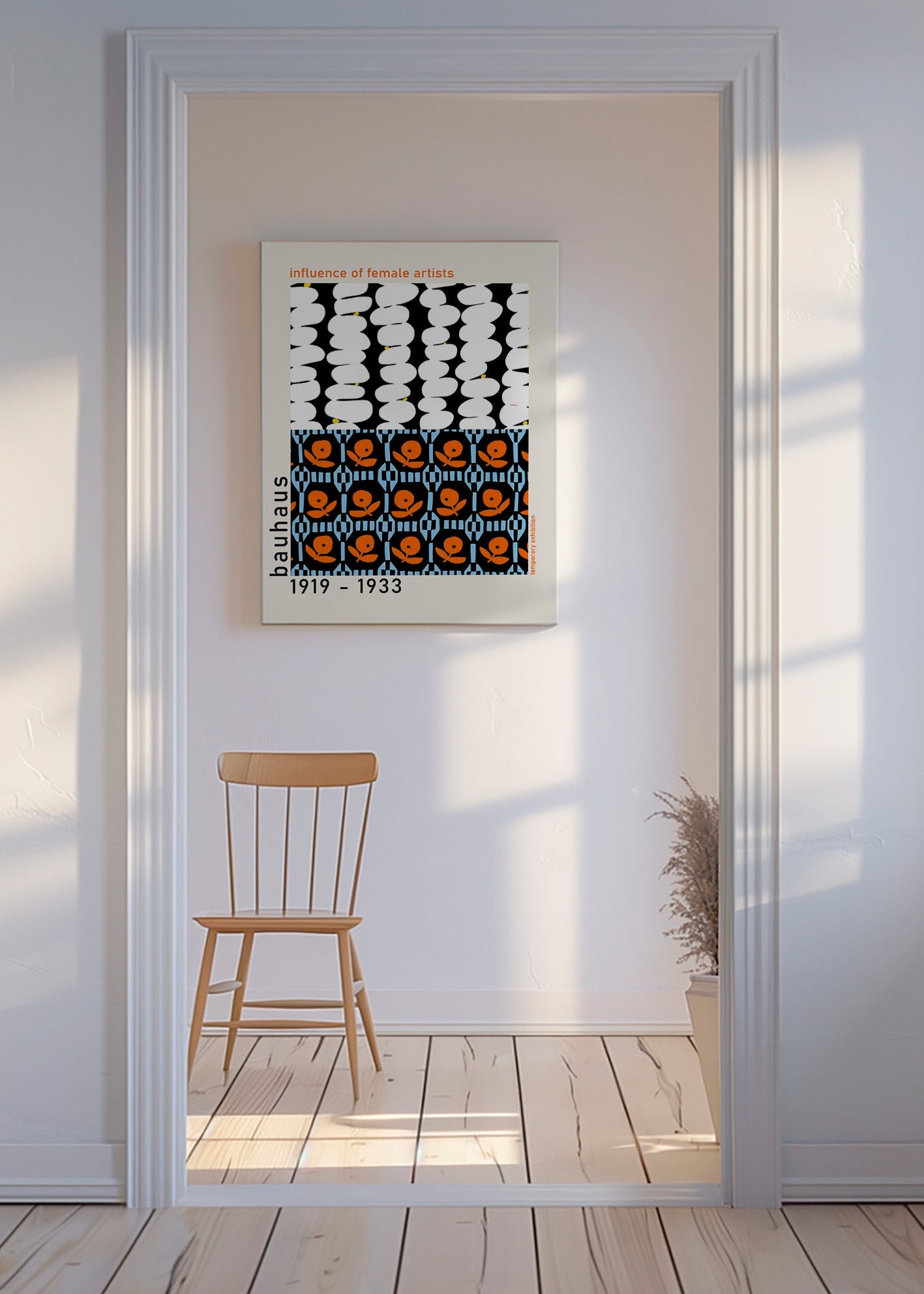 Vintage plakát Bauhaus s geometrickými motivy – Canvas