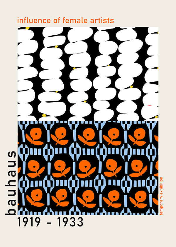 Vintage plakát Bauhaus s geometrickými motivy