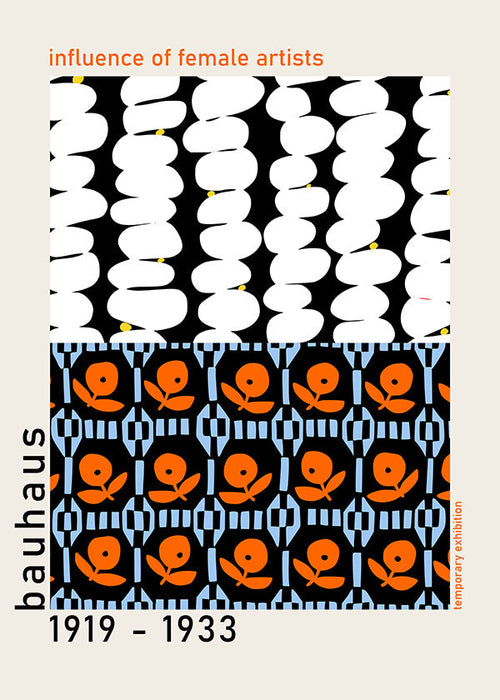 Vintage plakát Bauhaus s geometrickými motivy
