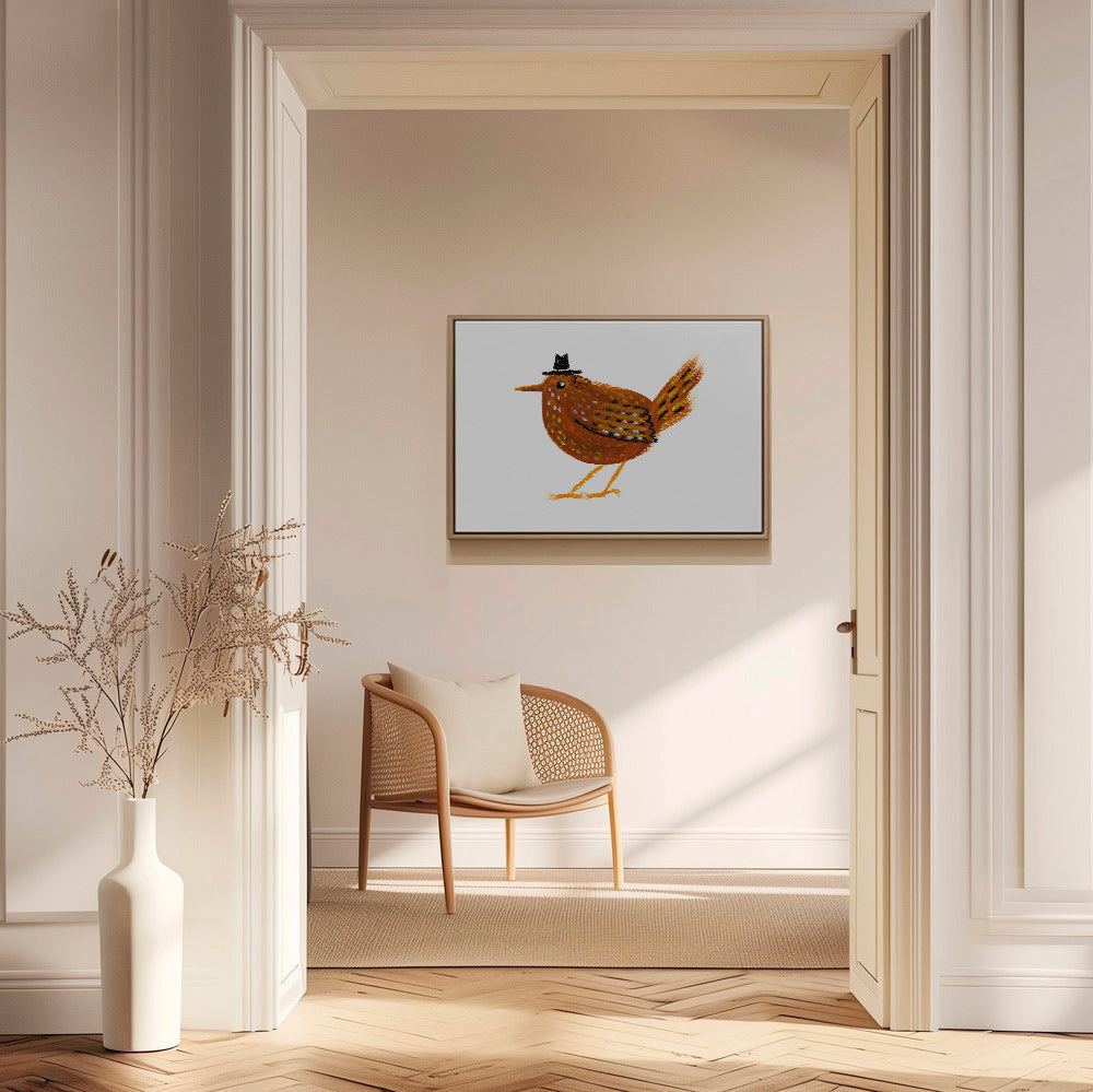 Obraz pták s malým kovbojským kloboukem – Canvas1