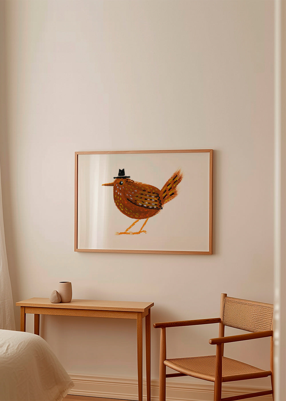 Obraz pták s malým kovbojským kloboukem – Product2