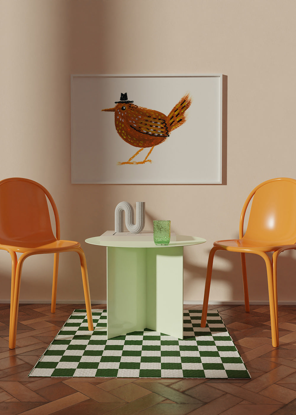 Obraz pták s malým kovbojským kloboukem – Product3