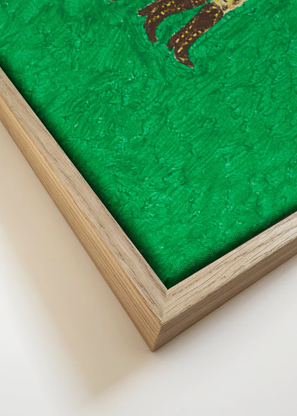 Gepard běží na zeleném pozadí – Canvas detail