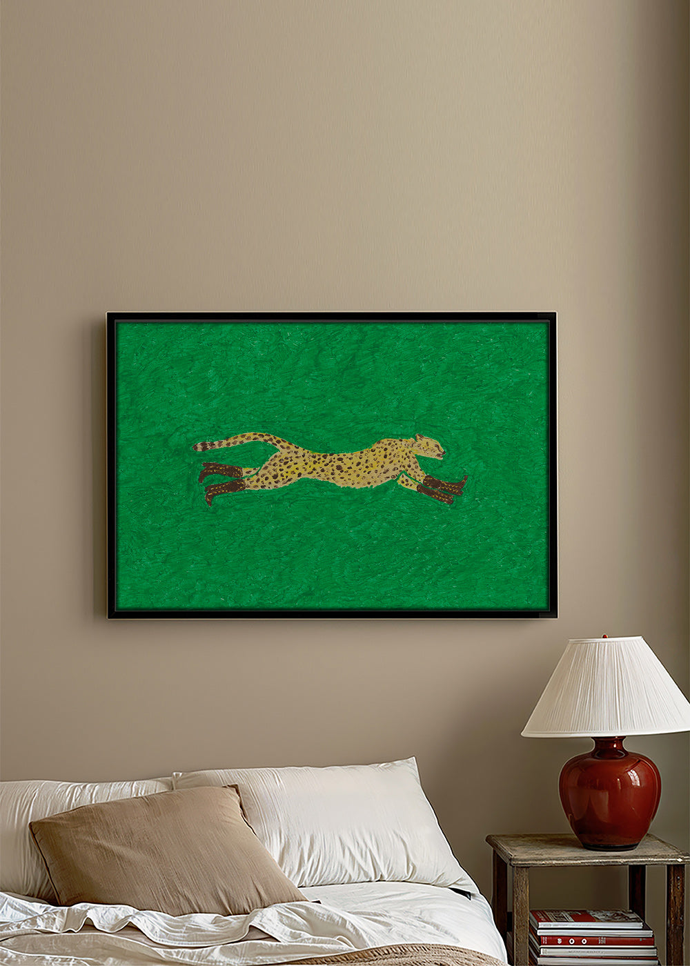Gepard běží na zeleném pozadí – Canvas2