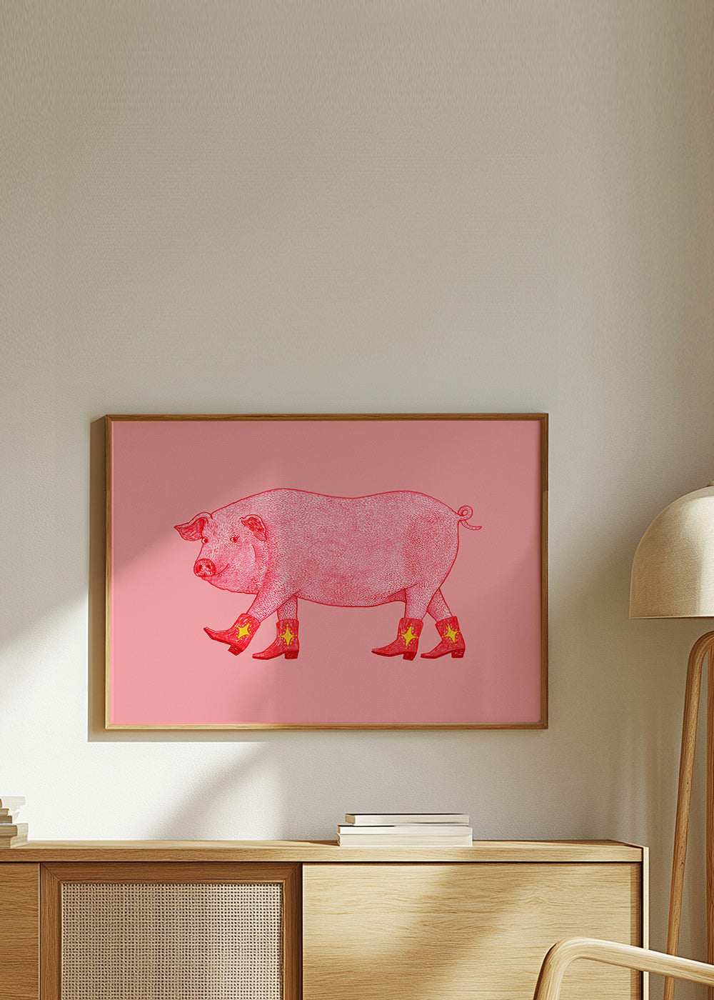Ilustrace prasátka kovbojky – Product1