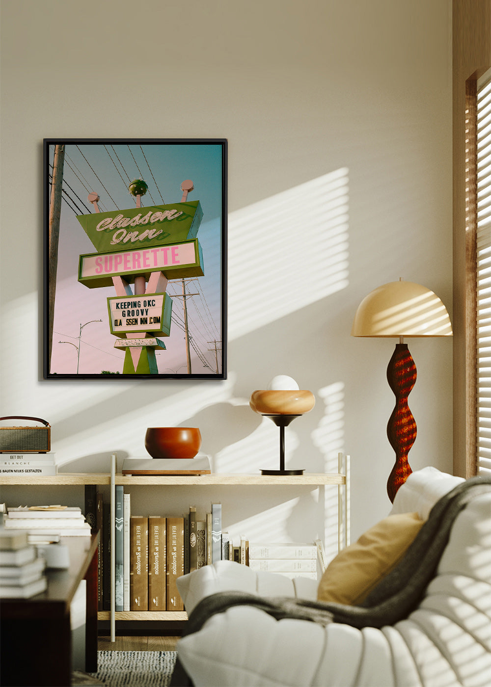 Vintage plakát nápis zelená a růžová – Canvas2