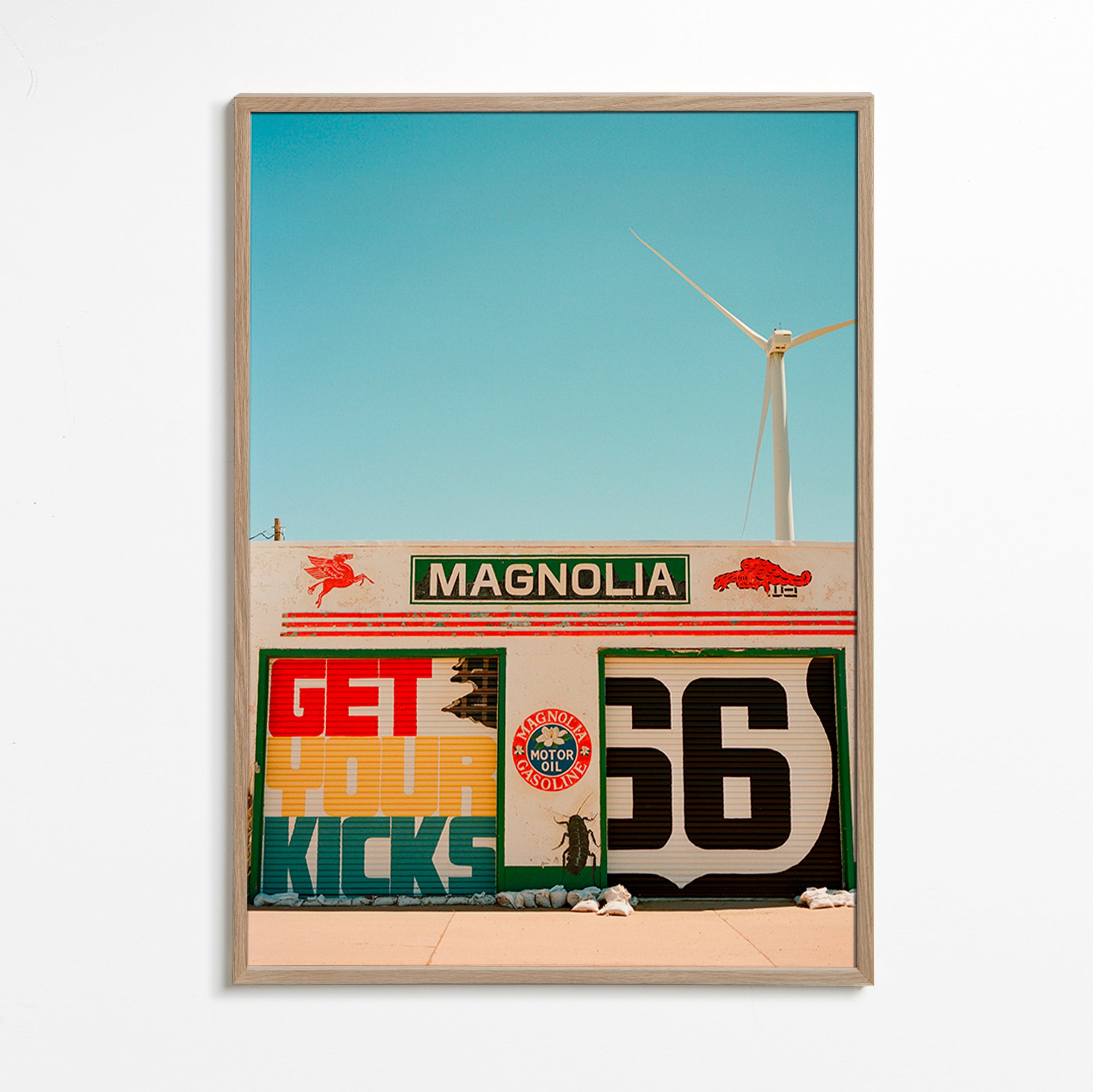 Obraz do kuchyně Route 66 nástěnná fotografie – Oak Frame