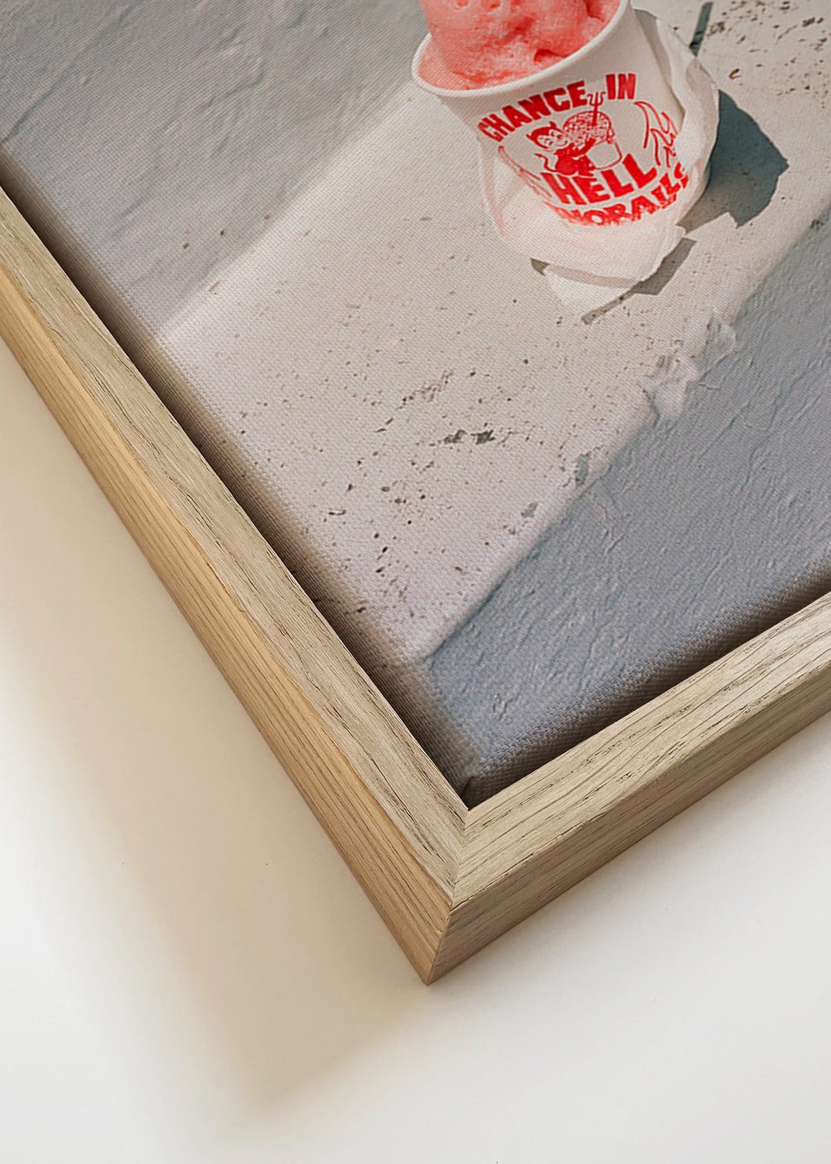 Obraz do kuchyně: růžový sorbet na bílých schodech – Canvas detail