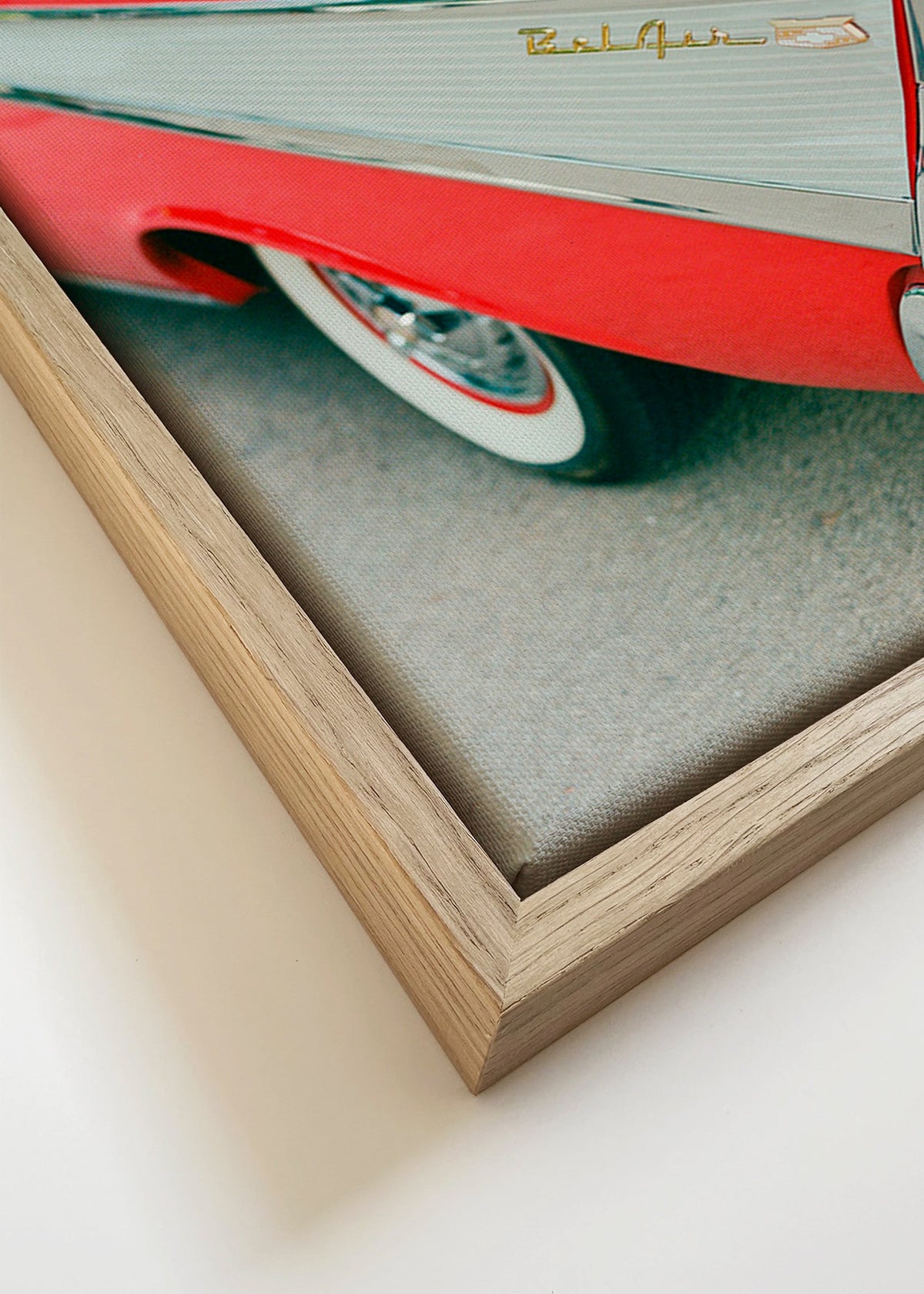 Vintage tisk klasické auto – Canvas detail