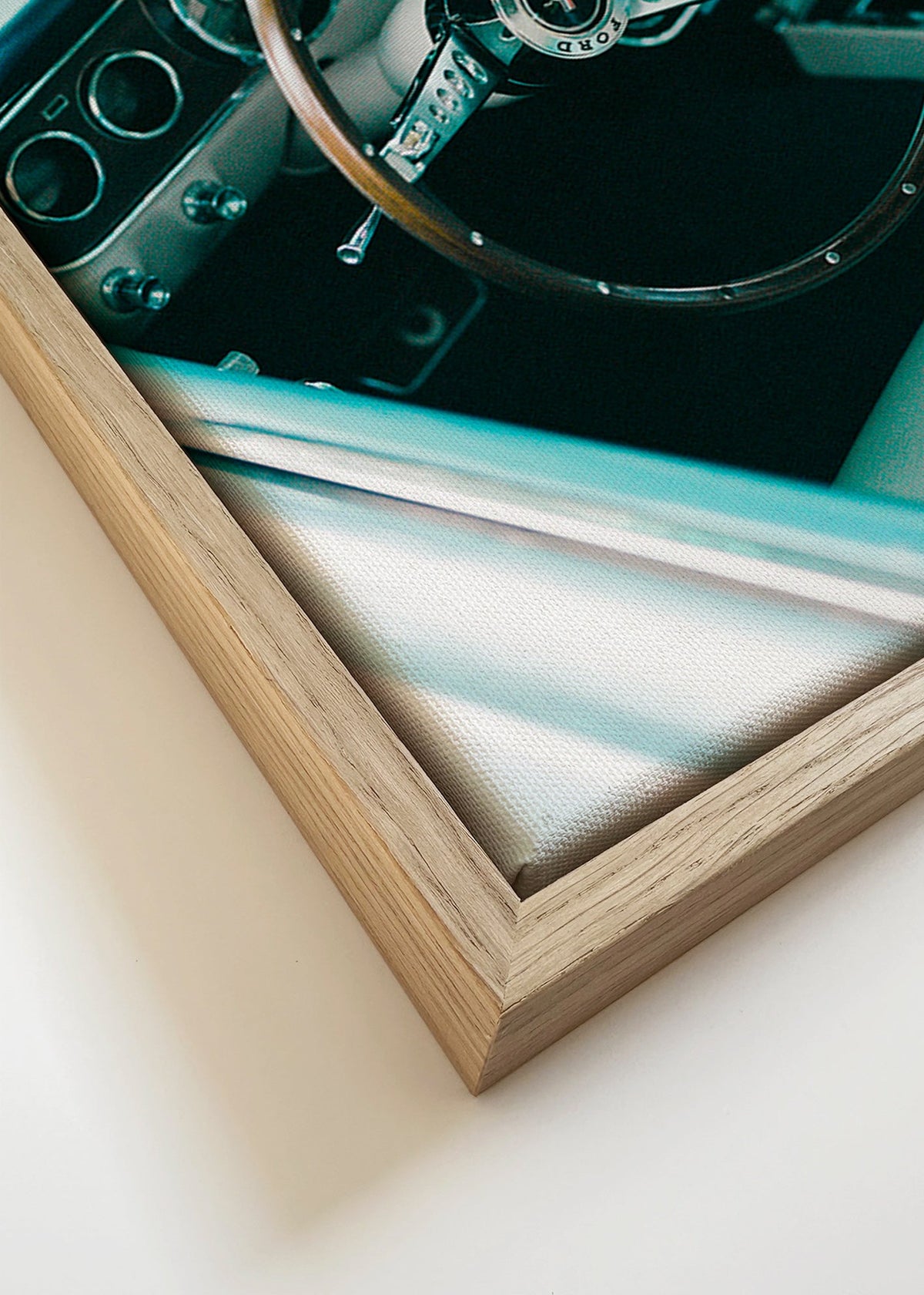 Vintage fotografie s volantem v popředí – Canvas detail