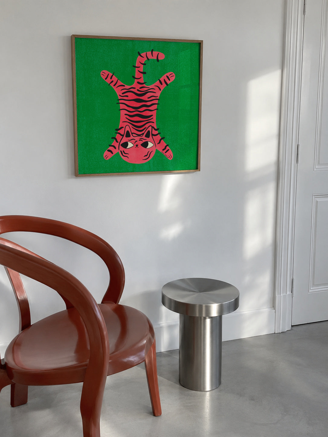 Cat Rug - Framed poster in an interior