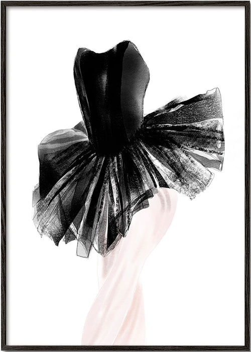 Fotografie baletky v černém tutu – Black Frame