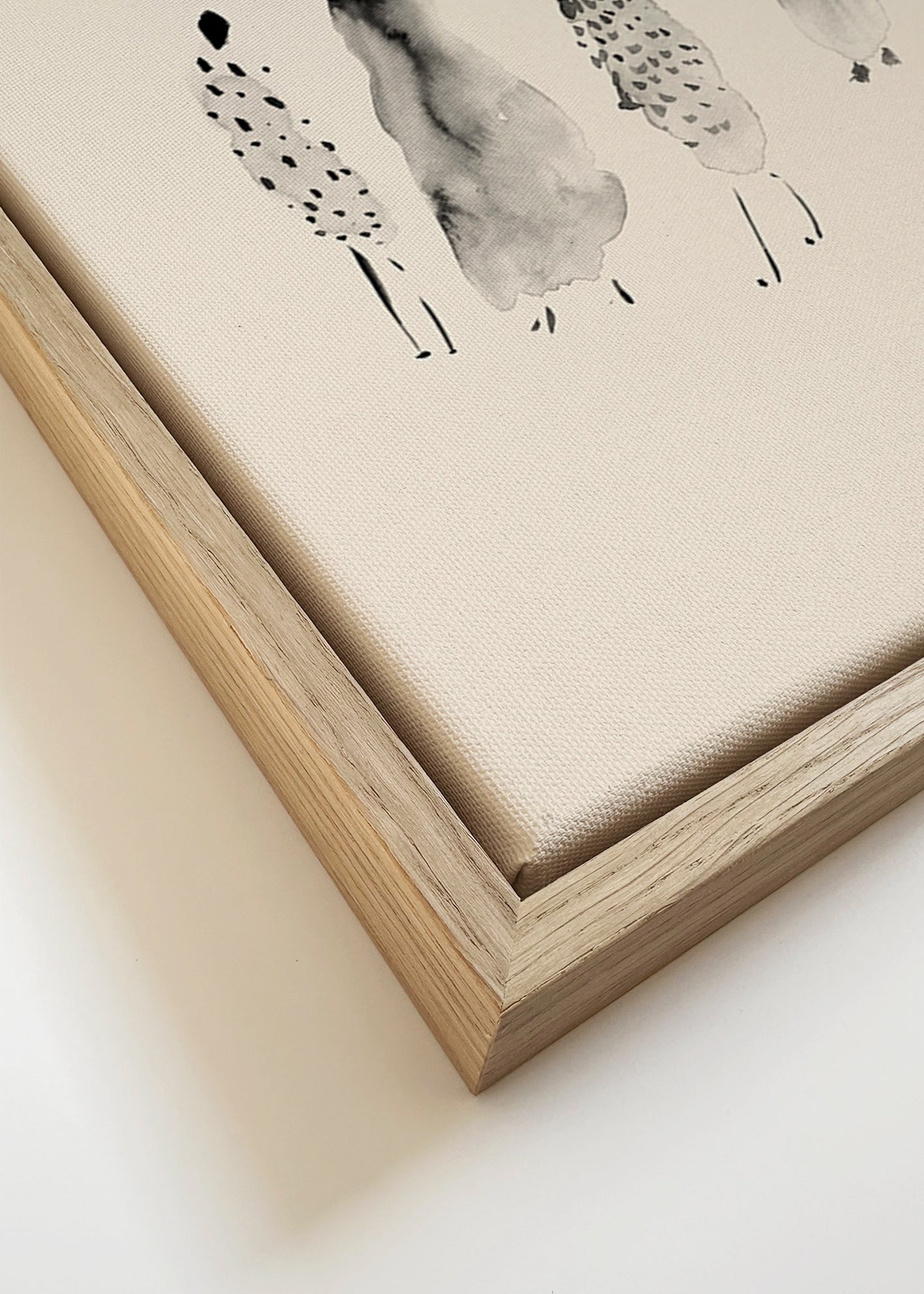 Ilustrace postav inkoustem minimalistická – Canvas detail
