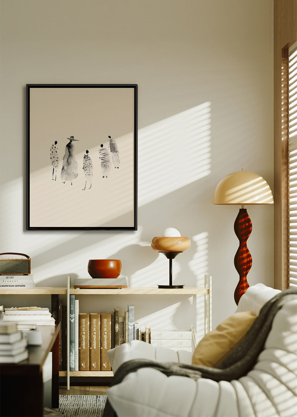 Ilustrace postav inkoustem minimalistická – Canvas2