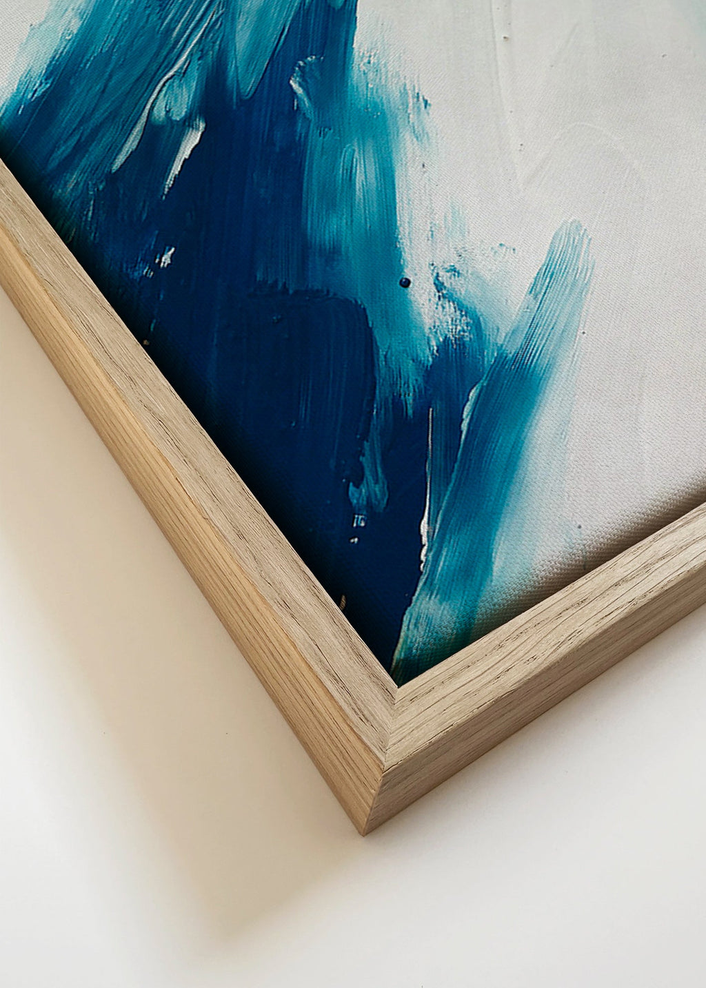 Abstraktní obraz modré tahy štětce – Canvas detail