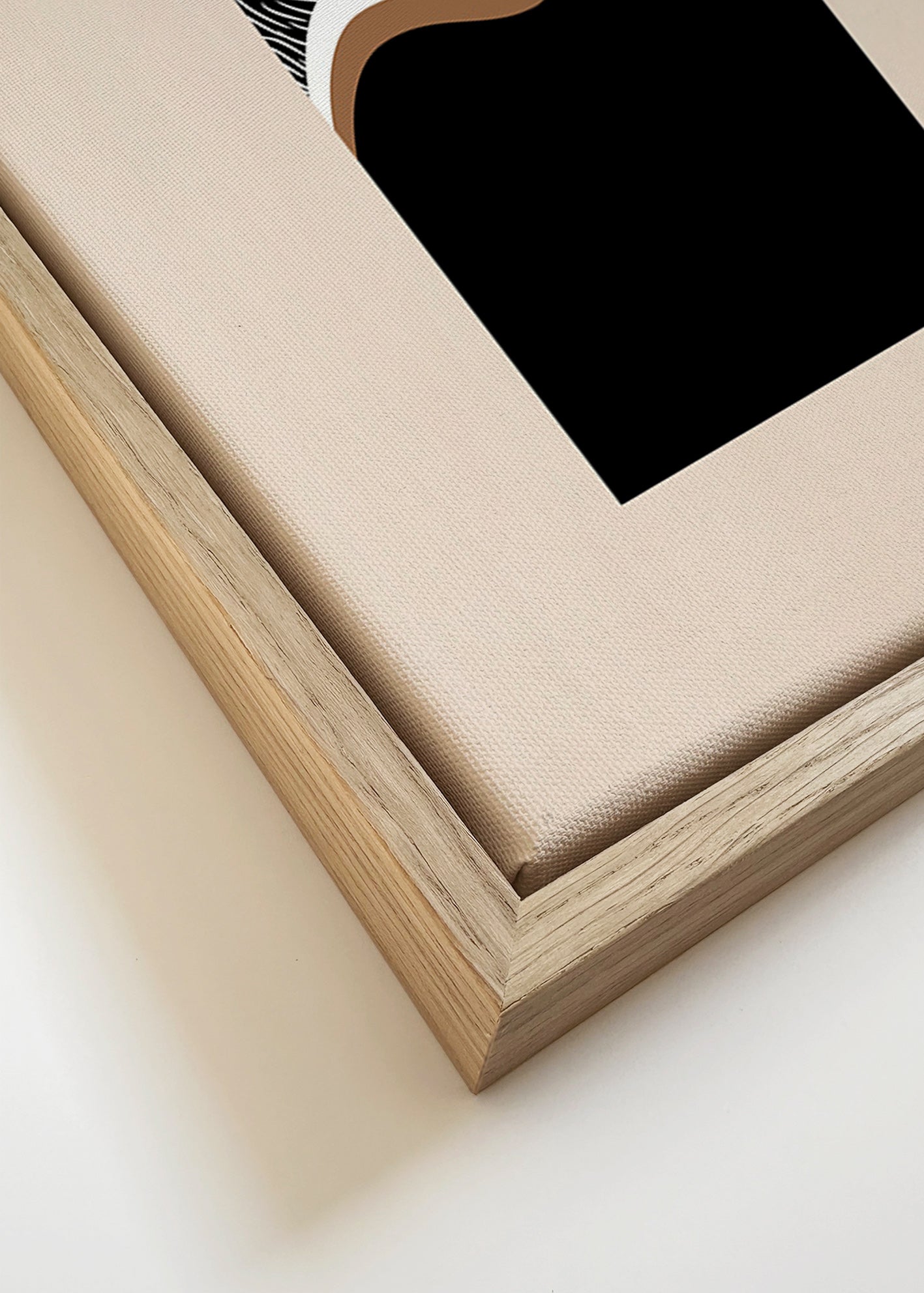 Abstraktní obraz s monochromatickými vlnami – Canvas detail