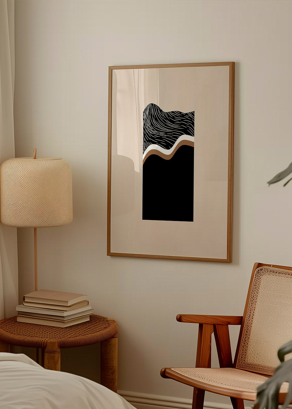 Abstraktní obraz s monochromatickými vlnami – Product1