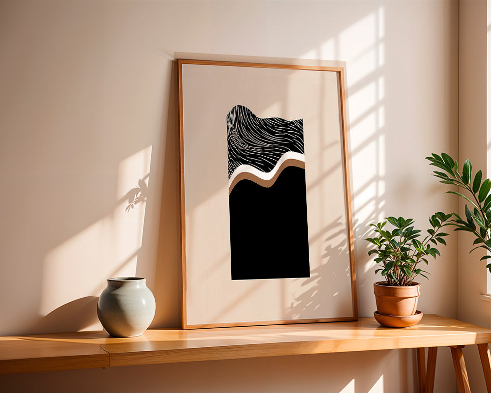 Abstraktní obraz s monochromatickými vlnami – Product2