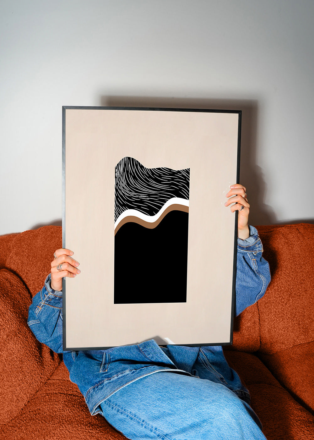 Abstraktní obraz s monochromatickými vlnami – Product3