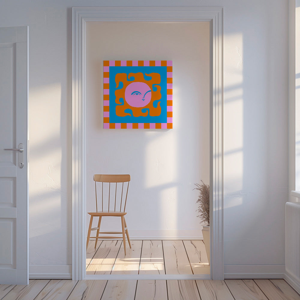 Hrací sluneční ilustrace – Canvas