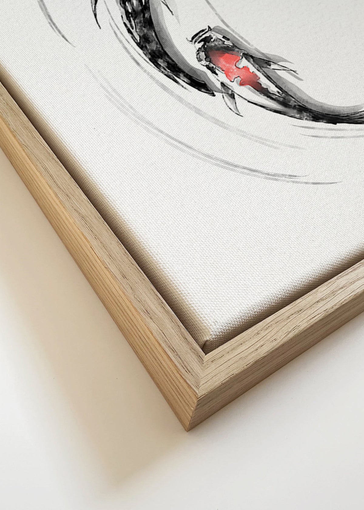 Ilustrace koi japonská minimalistická – Canvas detail