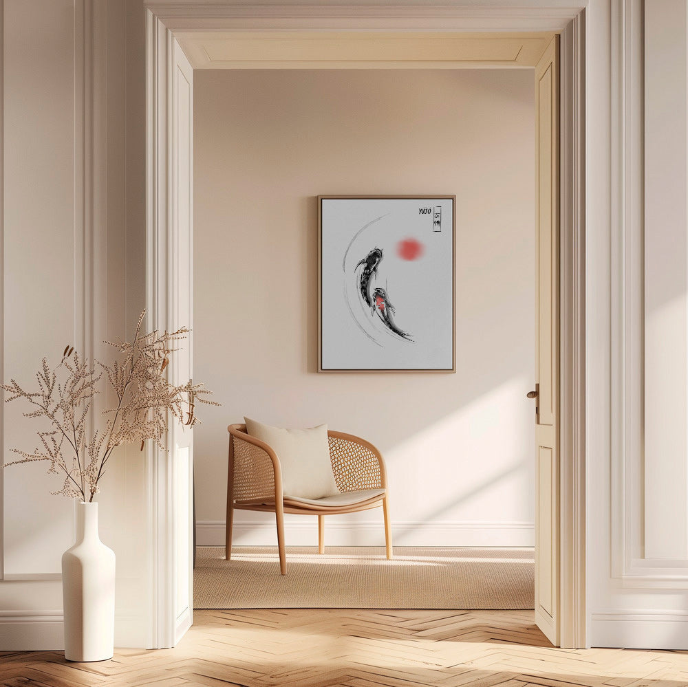 Ilustrace koi japonská minimalistická – Canvas2