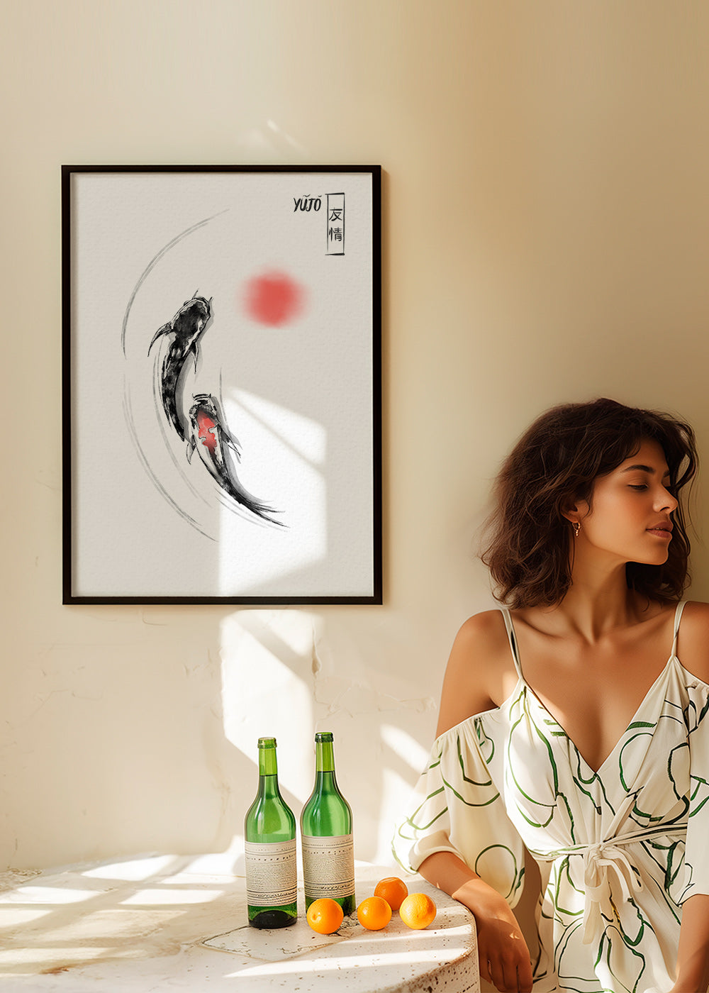 Ilustrace koi japonská minimalistická – Product2