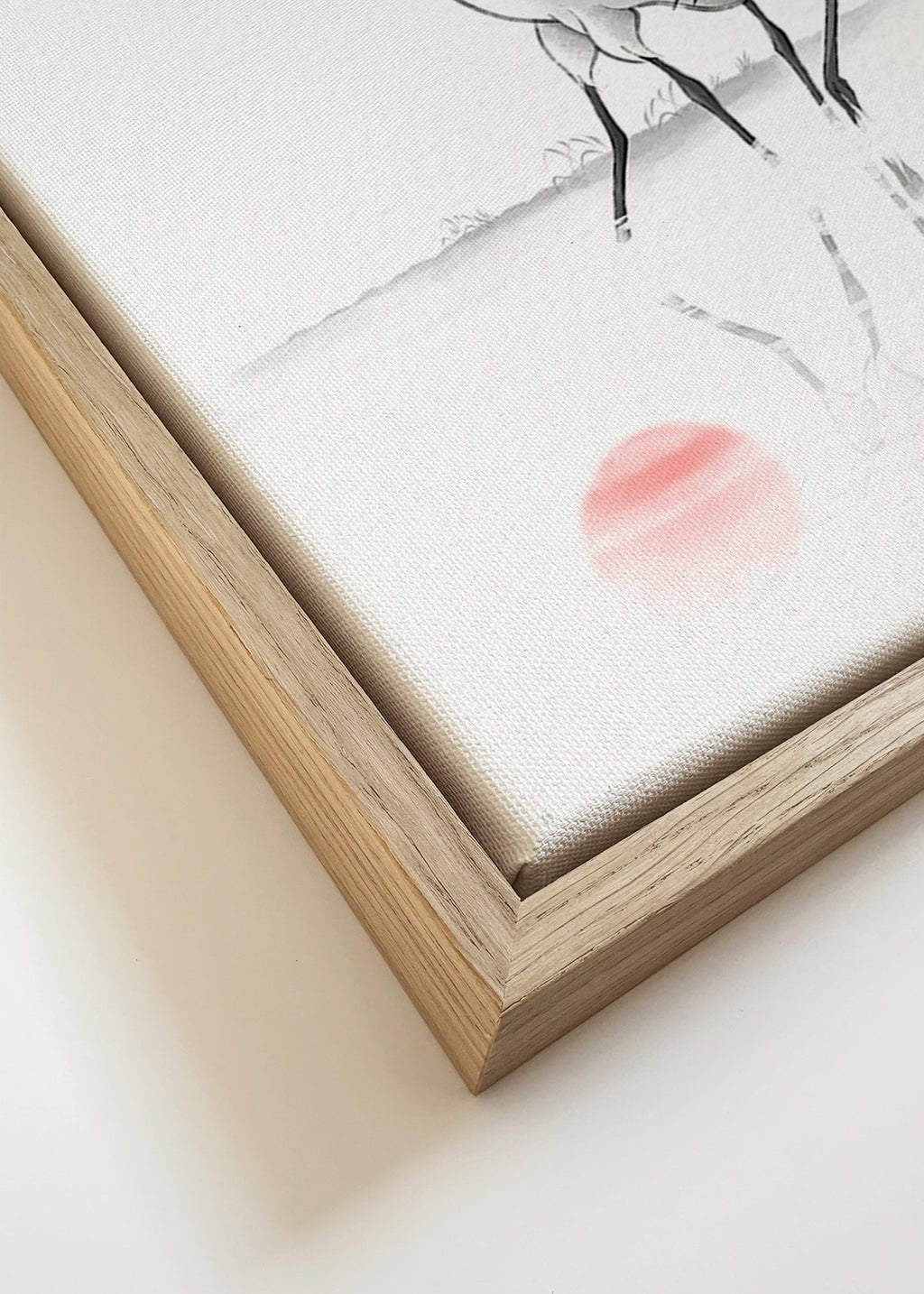 Obraz japonské jeřáby minimalistické – Canvas detail