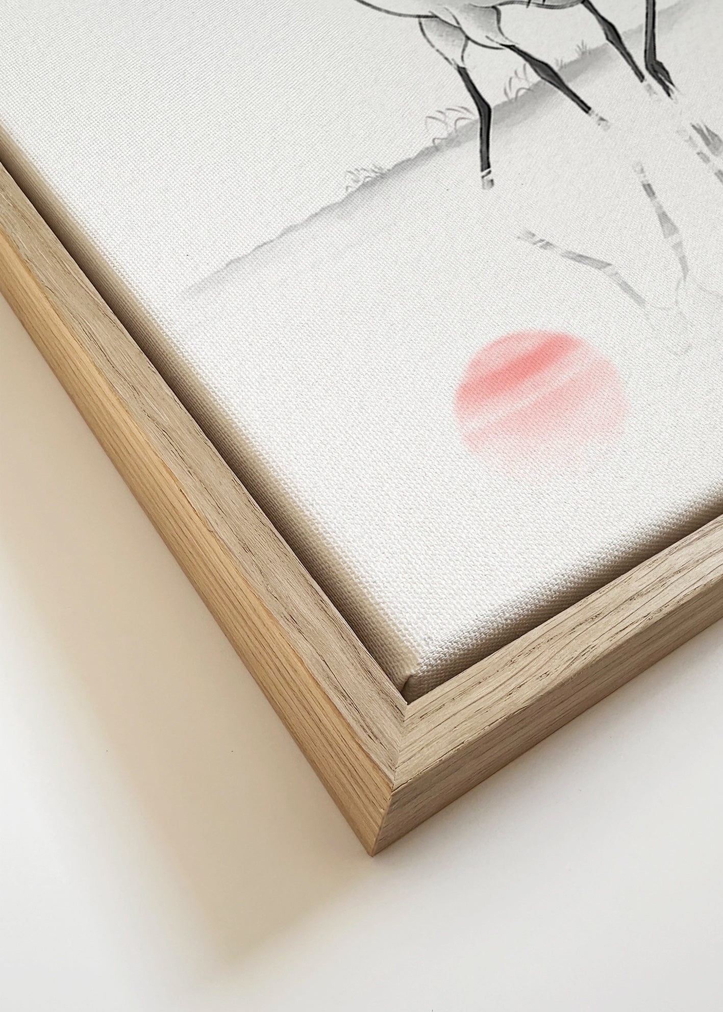 Obraz japonské jeřáby minimalistické – Canvas detail