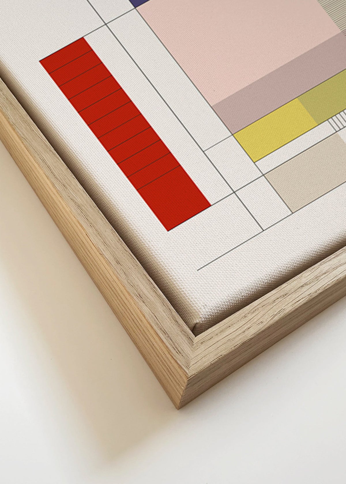 Geometrický obraz s bloky – Canvas detail