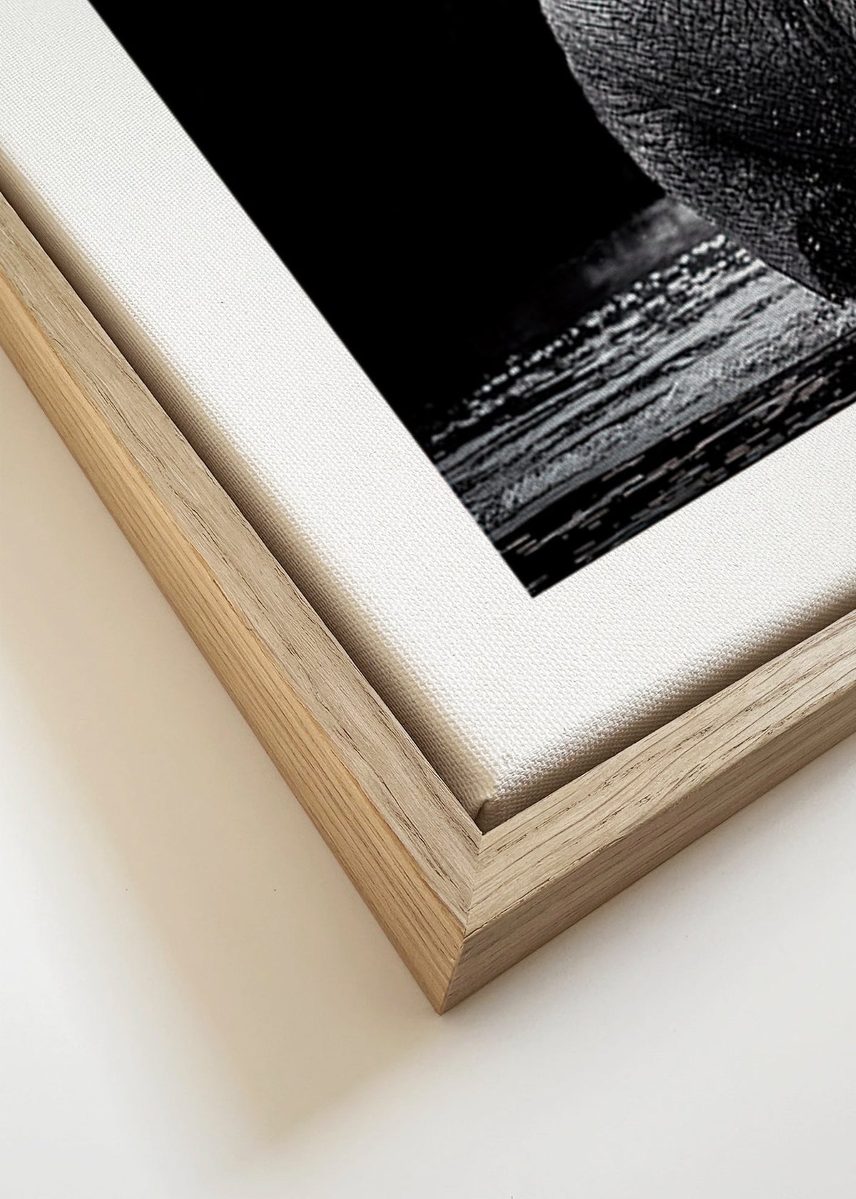 Dílo: portrét slona ve vodě v černobílém provedení – Canvas detail