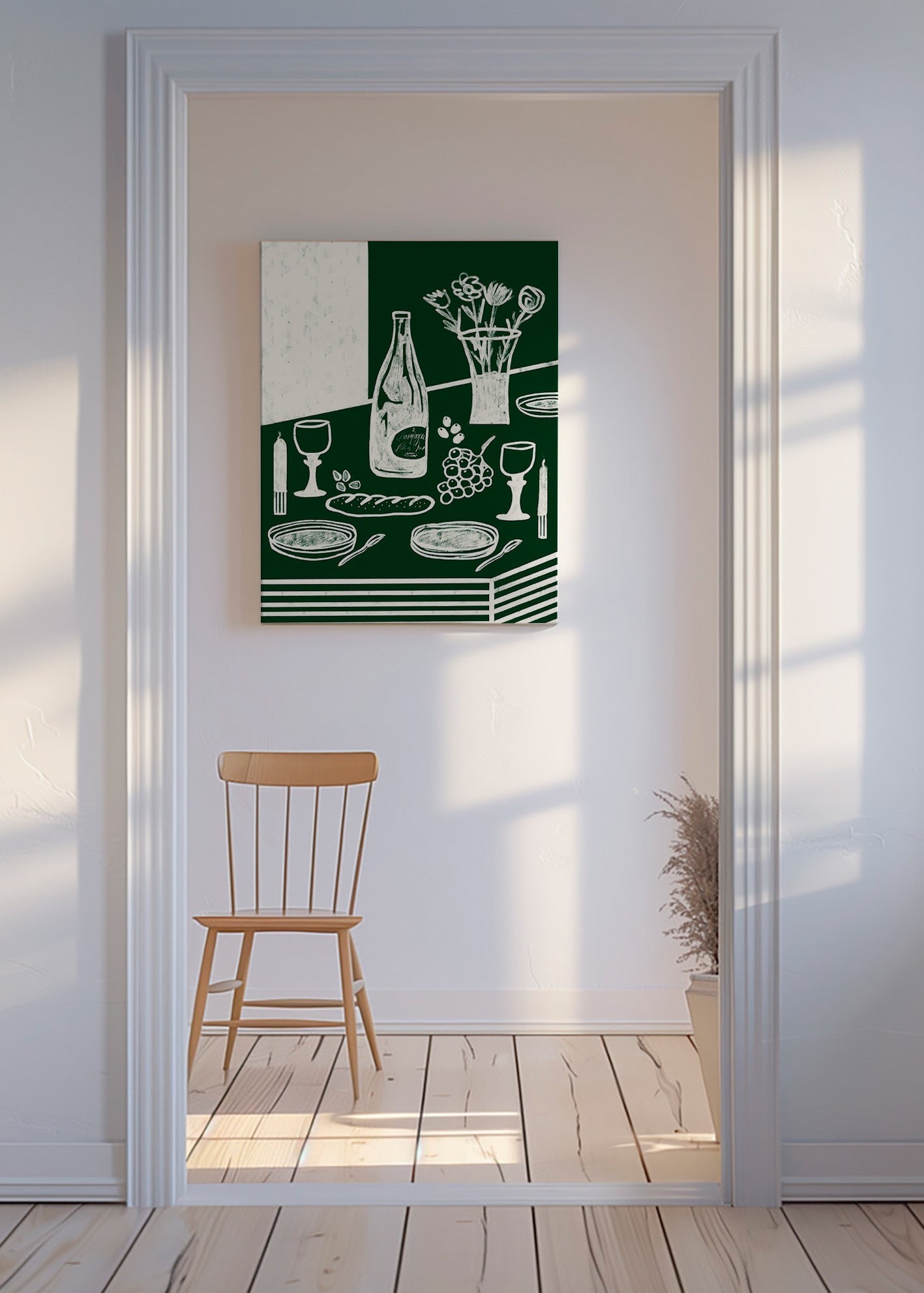 Obraz do kuchyně: zelené zátiší – Canvas